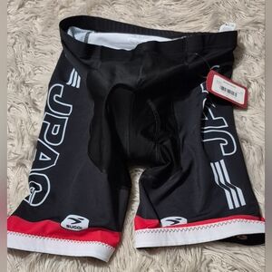 Sugoi Black and Red Cycling Shorts with Logo